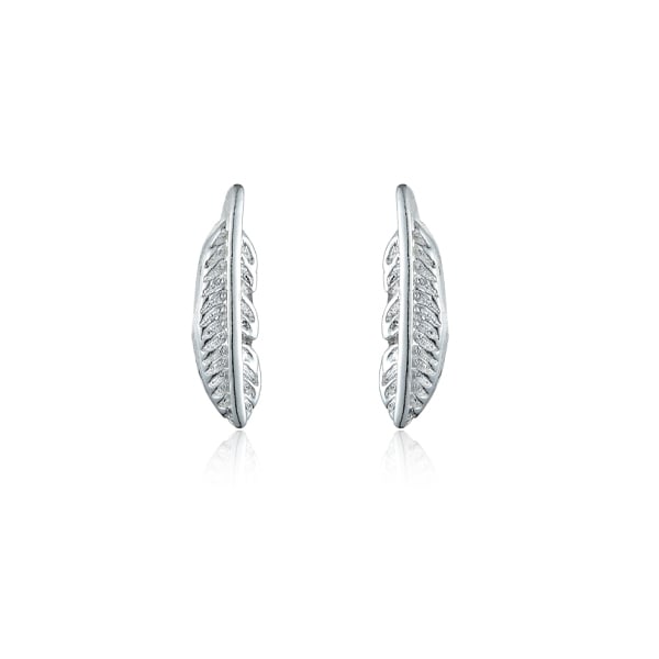 STK1405 簡約質感羽毛 耳針/無耳洞黏貼式耳環