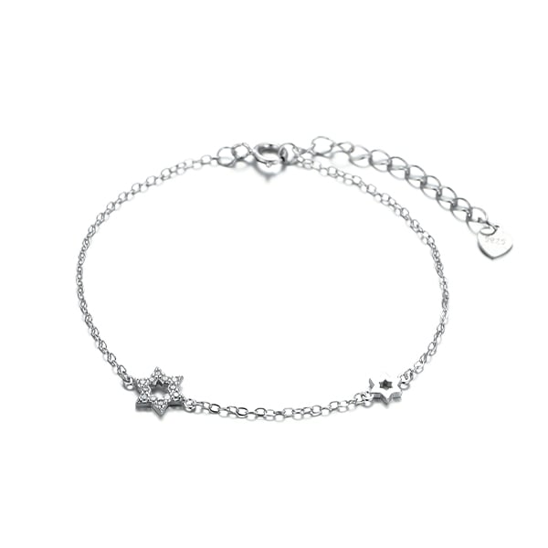 簍空六星芒手鍊[純銀]