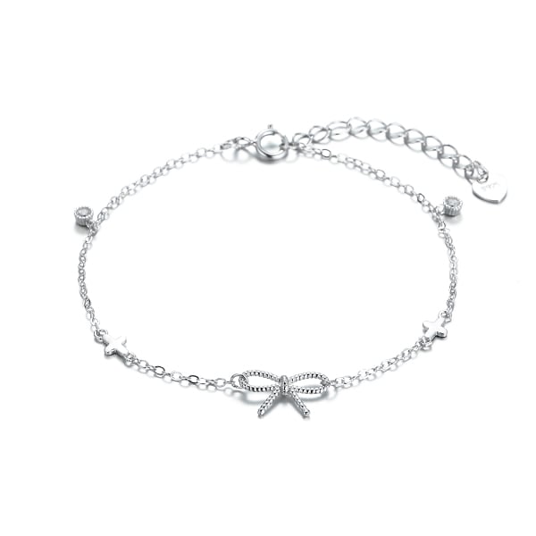 簡約蝴蝶結手鍊[純銀]