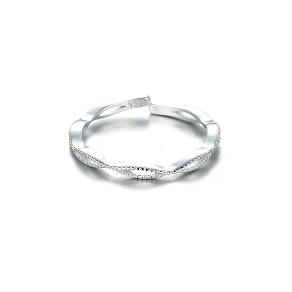 RNG279 纏繞編織開口戒指[純銀]