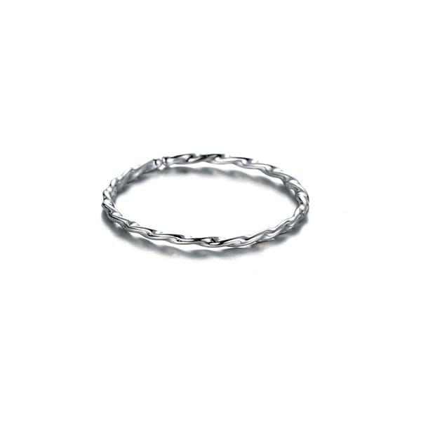 冷光扭紋開口戒指[純銀]