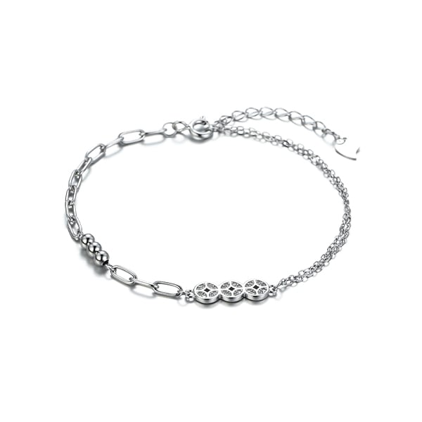 珠幣交織手鍊[純銀]